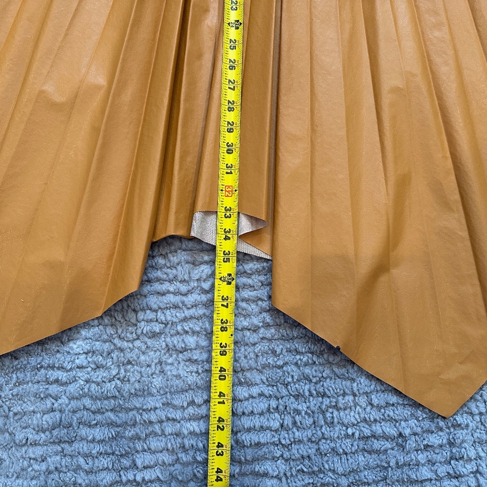 NWT Isabel Marant Davis Asymmetric pleated maxi skirt - faux leather - Picture 7 of 9